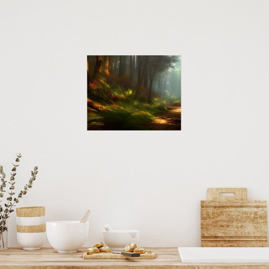 Der Wanderweg Digitale Kunst Poster (Küche)