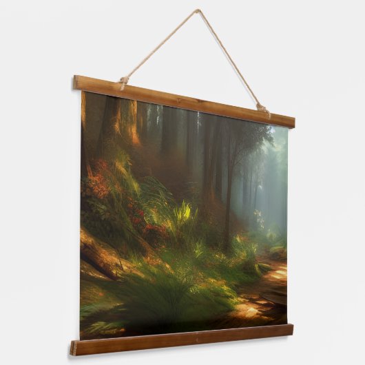 Der Wanderweg Digitale Kunst Wandteppich Mit Holzrahmen (Gewinkelt)