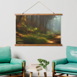 Der Wanderweg Digitale Kunst Wandteppich Mit Holzrahmen