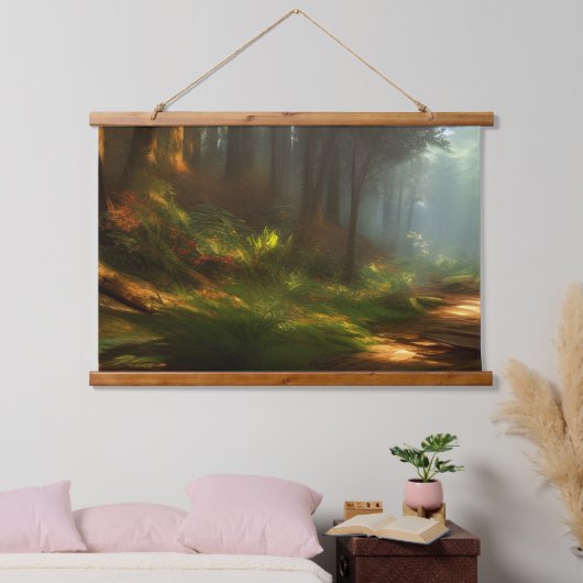 Der Wanderweg Digitale Kunst Wandteppich Mit Holzrahmen (Schlafzimmer)