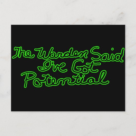 Der Warden sagte lustige T - Shirt Geschenke Postkarte (Vorderseite)