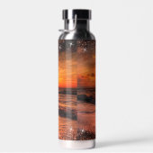 Der warme Strand des Ozeans Der Ton des Sonnenunte Trinkflasche (Rechts)