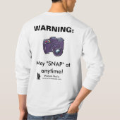 DER WARNING T - SHIRT DES FOTOGRAFEN (Rückseite)