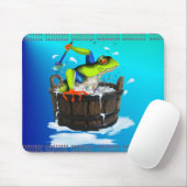 Der waschende Frosch Mousepad (Mit Mouse)