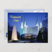 Der Washington D.C.-Tempel in Kensington, Maryland Postkarte (Vorne/Hinten)