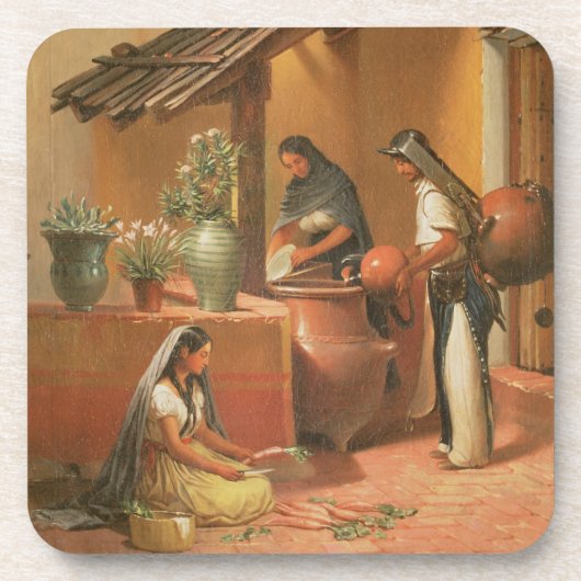 Der Wasser-Platz (Tortugo) Getränkeuntersetzer (Vorderseite)