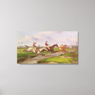 Der Wasser-Sprung: der HerbstSteeplechase bei Leinwanddruck