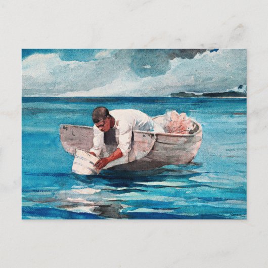 Der Wasserfächer, berühmte Kunst von Winslow Homer Postkarte (Vorderseite)