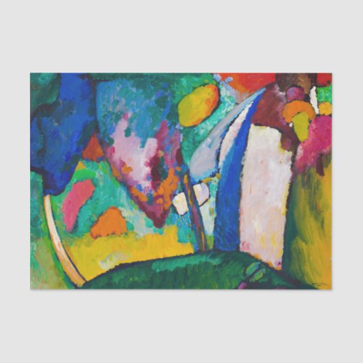 Der Wasserfall 1909 von Wassily Kandinsky Seidenpapier (Vorderseite)