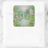 Der Wasserfall 1997 Quadratischer Aufkleber (Tasche)