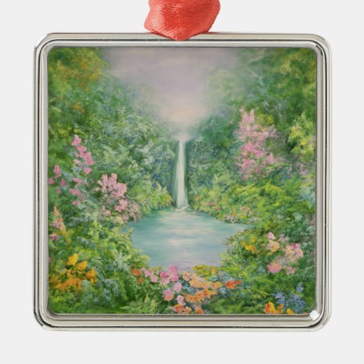 Der Wasserfall 1997 Silbernes Ornament (Vorne)