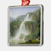 Der Wasserfall bei Tivoli, 1785 Silbernes Ornament (Links)