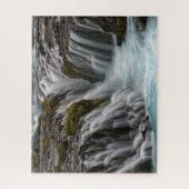 Der Wasserfall "Blue Bruarfoss" in Island Puzzle (Vertikal)