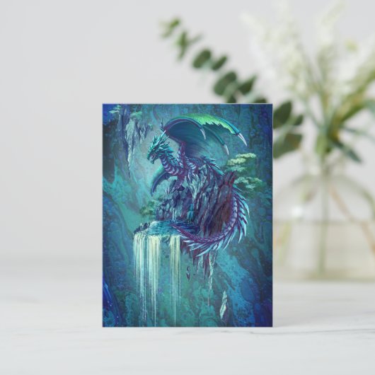 Der Wasserfall des Drachen Postkarte (Stehend Vorderseite)