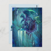 Der Wasserfall des Drachen Postkarte (Vorne/Hinten)