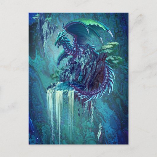 Der Wasserfall des Drachen Postkarte (Vorderseite)
