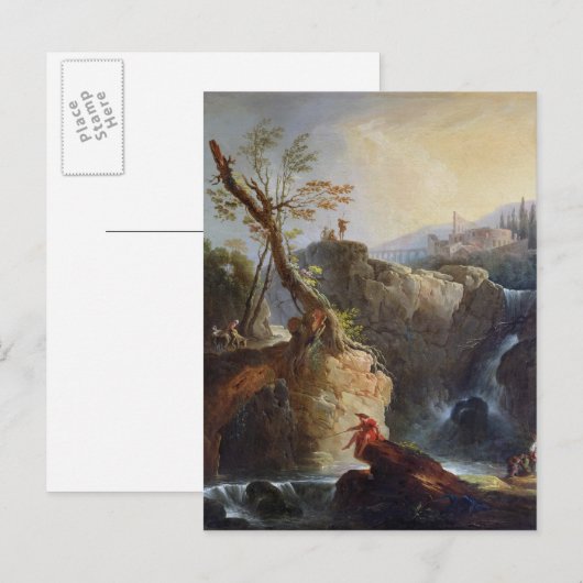 Der Wasserfall von 1773 Postkarte (Vorne/Hinten)