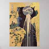 Der Wasserfall von Amida von Katsushika Hokusai Poster (Vorne)