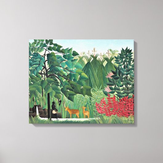 Der Wasserfall von Henri Rousseau Leinwanddruck (Vorderseite)