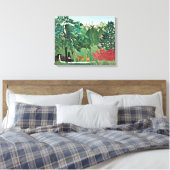 Der Wasserfall von Henri Rousseau Leinwanddruck (Insitu (Schlafzimmer))