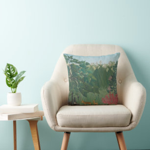 Der Wasserfall von Henri Rousseau, Vintage Fine Ar Kissen