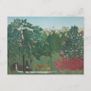 Der Wasserfall von Henri Rousseau, Vintage Fine Ar Postkarte