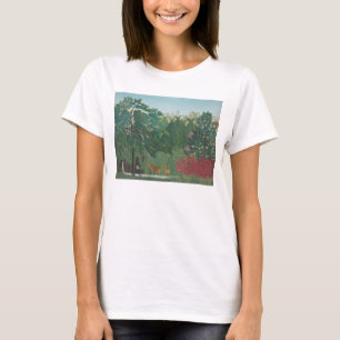 Der Wasserfall von Henri Rousseau, Vintage Fine Ar T-Shirt