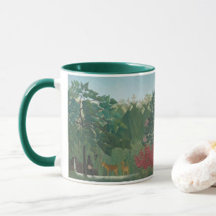 Der Wasserfall von Henri Rousseau, Vintage Fine Ar Tasse