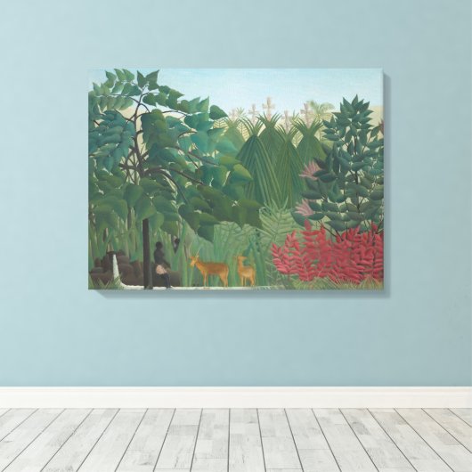 Der Wasserfall von Henri Rousseau, Vintage Kunst Leinwanddruck (Insitu (Holzboden))