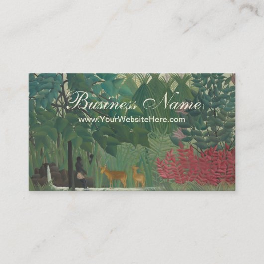 Der Wasserfall von Henri Rousseau, Vintage Kunst Visitenkarte (Vorderseite)