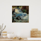 Der Wasserfall von John Henry Twachtman Poster (Küche)