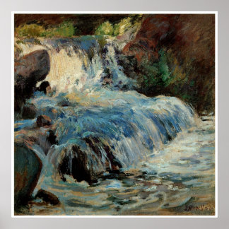 Der Wasserfall von John Henry Twachtman Poster