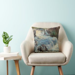 Der Wasserfall von Twachtman, Vintage Impressionis Kissen