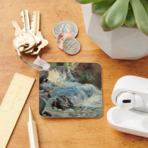 Der Wasserfall von Twachtman, Vintage Impressionis Schlüsselanhänger