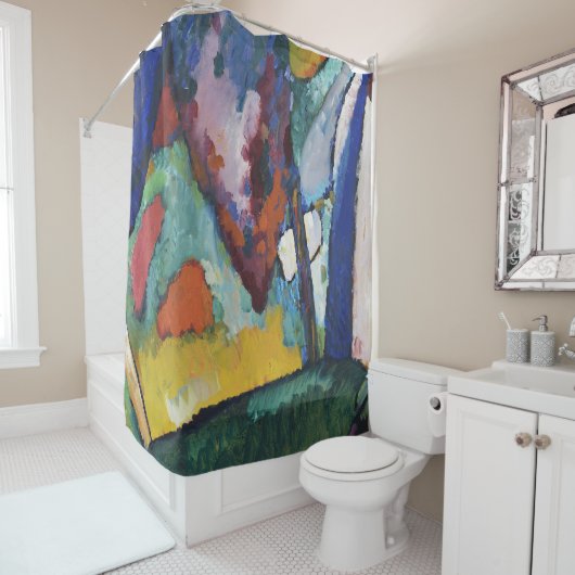 Der Wasserfall - Wassily Kandinsky Duschvorhang (Beispiel)