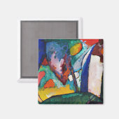 Der Wasserfall, Wassily Kandinsky Magnet (Vorderseite/Rückseite)