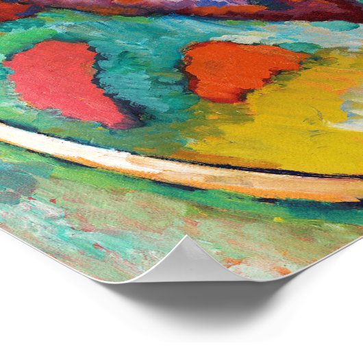 Der Wasserfall, Wassily Kandinsky Poster (Ecke)