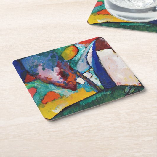 Der Wasserfall, Wassily Kandinsky Rechteckiger Pappuntersetzer (angewinkelt)