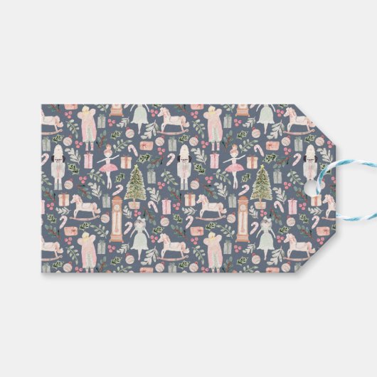 Der Wasserfarbenurlaub Nutcracker Geschenkanhänger (Vorderseite (Horizontal))