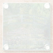 Der Wasserhühnerteich | Vintage französische Maler Glasuntersetzer (Rückseite)