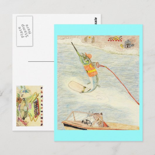 Der Wasserläufer Postkarte (Vorne/Hinten)