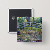 Der Wasserlily-Teich von Claude Monet Button (Vorne & Hinten)
