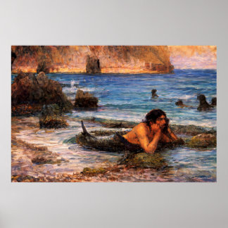 Der Wassermann von John William Waterhouse Poster