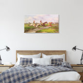 Der Wasserspringer: Die Herbststeeplechase in Ball Leinwanddruck (Insitu (Schlafzimmer))