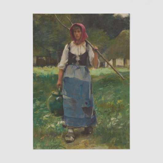 Der Wasserträger von Julien Dupre Seidenpapier (Vorderseite)