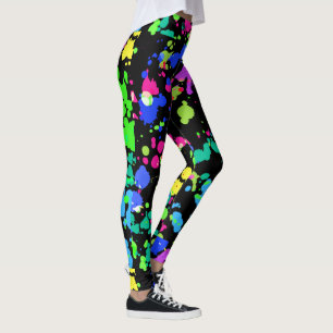 Der Watercolor, abstrakt, malen Spritzer, das Neon Leggings