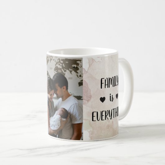 Der Watercolor-Foto-Collage der Mama Kaffeetasse (VorderseiteRechts)