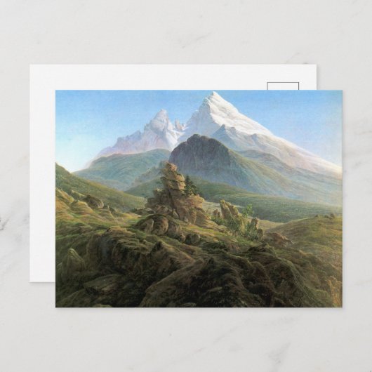 Der Watzmann - Caspar David Friedrich - 1824/1825 Postkarte (Vorne/Hinten)