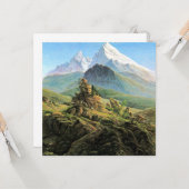 Der Watzmann, die Kunst von Caspar David Friedrich Karte (Vorderseite/Rückseite Beispiel)