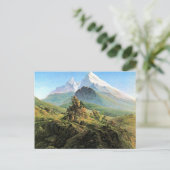 Der Watzmann, die Kunst von Caspar David Friedrich Postkarte (Stehend Vorderseite)